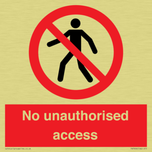 No unauthorised access